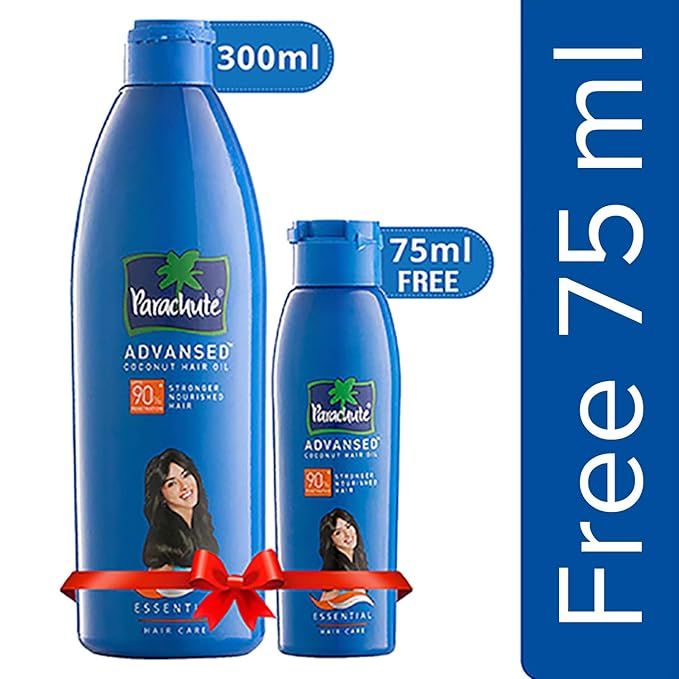 Parachute Advansed Coconut Hair Oil, 300ml (Free 75ml) Amazon.in Beauty