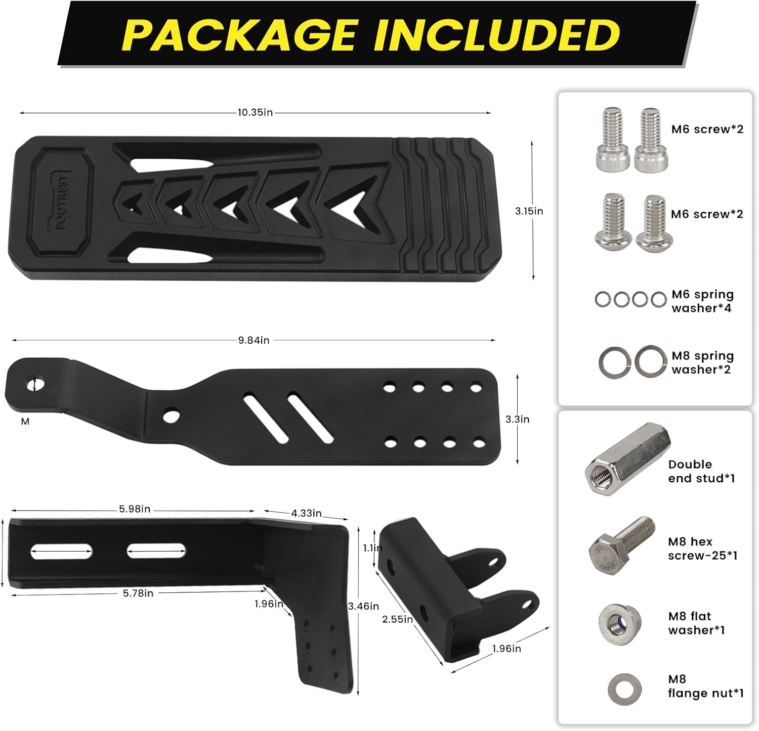 Heavy-Duty Adjustable Dead Pedal - for Jeep Accessories Jeep Wrangler JK, JL, Jeep Gladiator JT 2007-2023 - Aluminum Alloy CNC Surface Foot Rest Anti-Slip No Drilling (Not for 4XE and 2023 JLU)