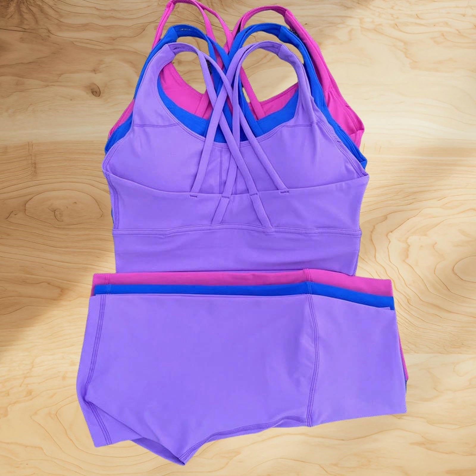 Conjunto de entrenamiento y fitness para mujer, suave, gimnasio, yoga, ciclismo, leggings cortos, traje deportivo para entrenamiento atlético