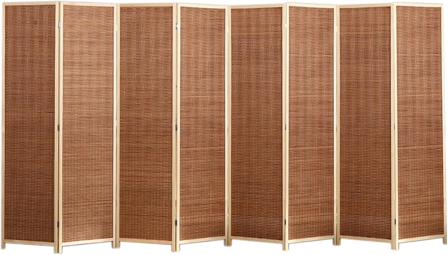Heavy Duty Room Divider for Kids Playroom/Small Space/Study/Travel, Folding Partition Privacy Screen with Feet for Kids Pets Dogs Cats, Bamboo Panel (Color : 5 Panel, Size : Tall 1
