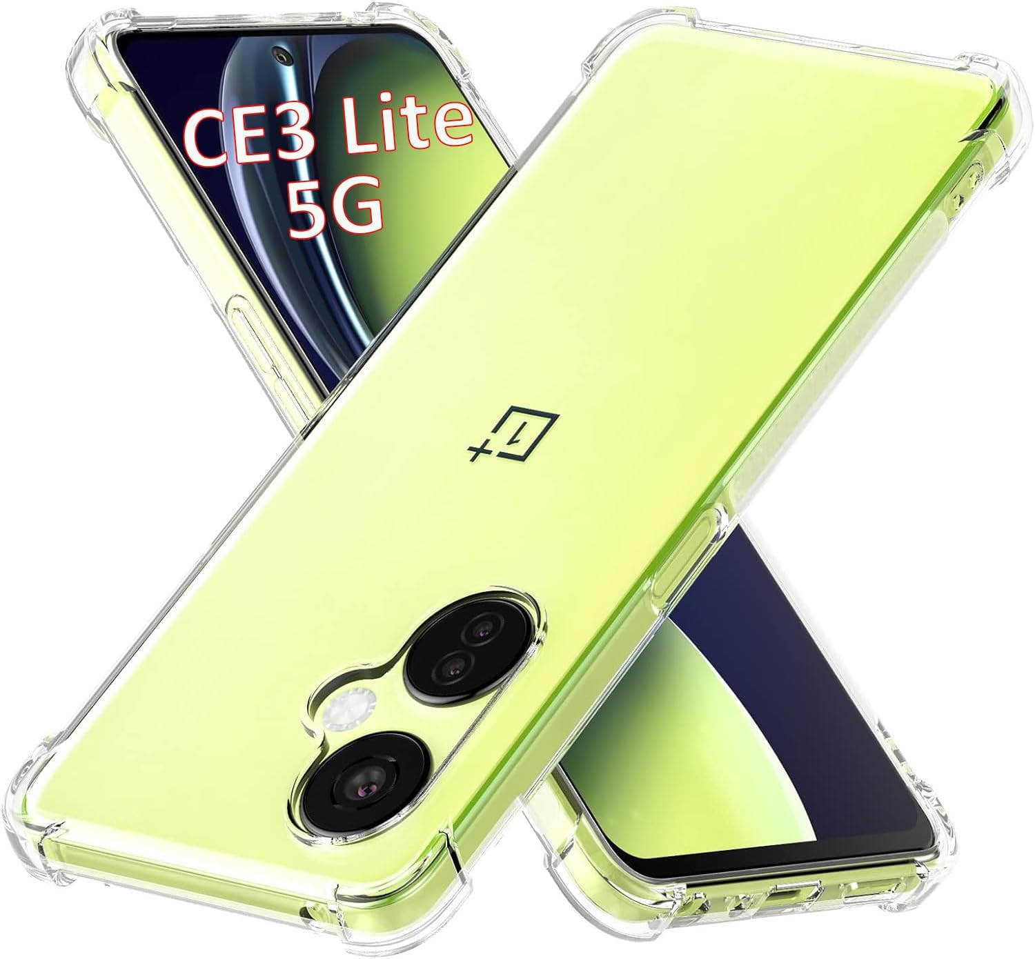 REY Cover in Gel TPU Anti-Shock per ONEPLUS Nord CE 3 - ONEPLUS Nord CE 3 Lite, Morbido Silicone Custodie Protettivo Case, Anti-Scratch, Protettiva Sottile Back Cover