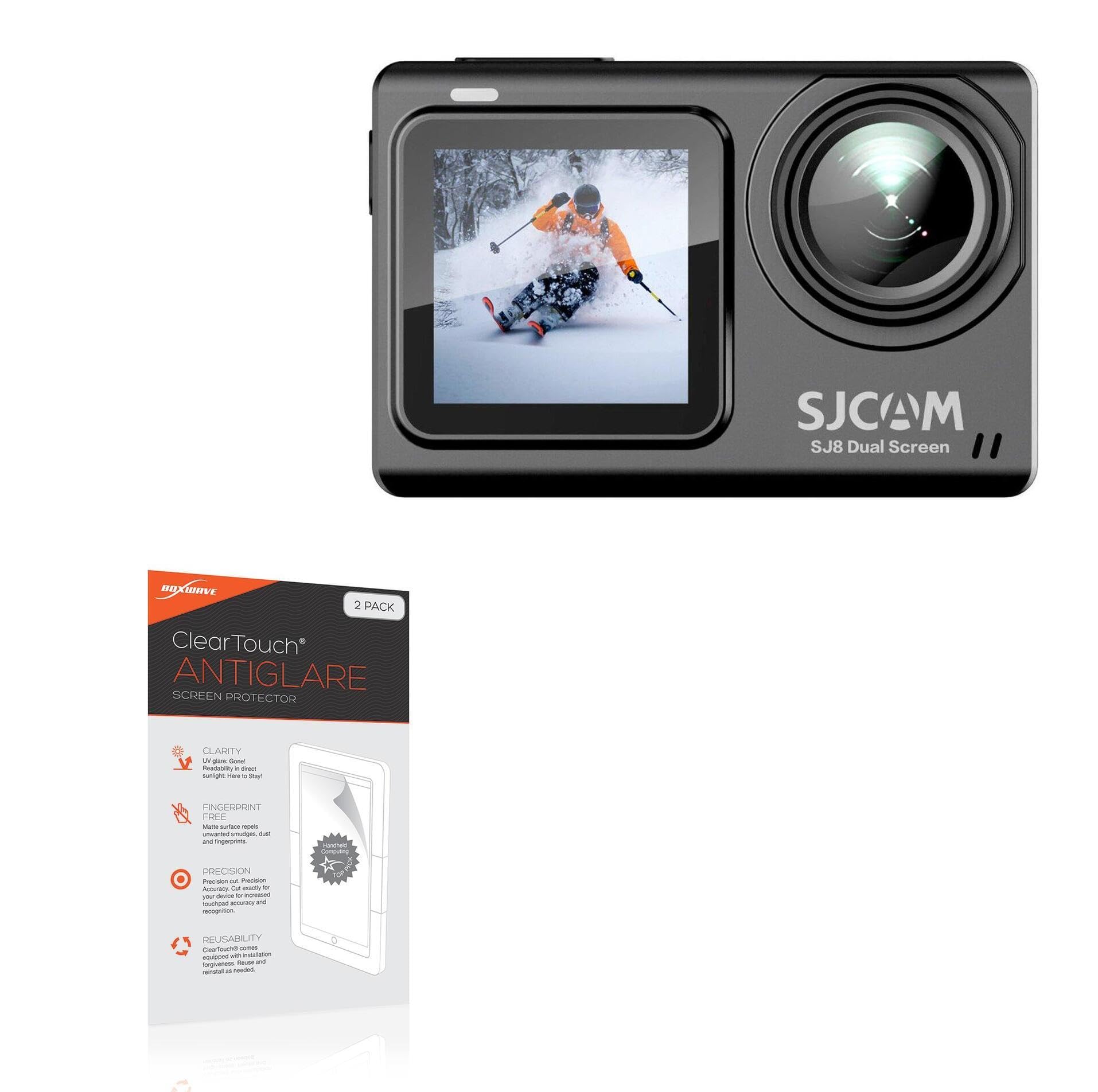 BoxWave Screen Protector Compatible with SJCam SK8 Dual Screen - ClearTouch Anti-Glare (2-Pack), Anti-Fingerprint Matte Film Skin