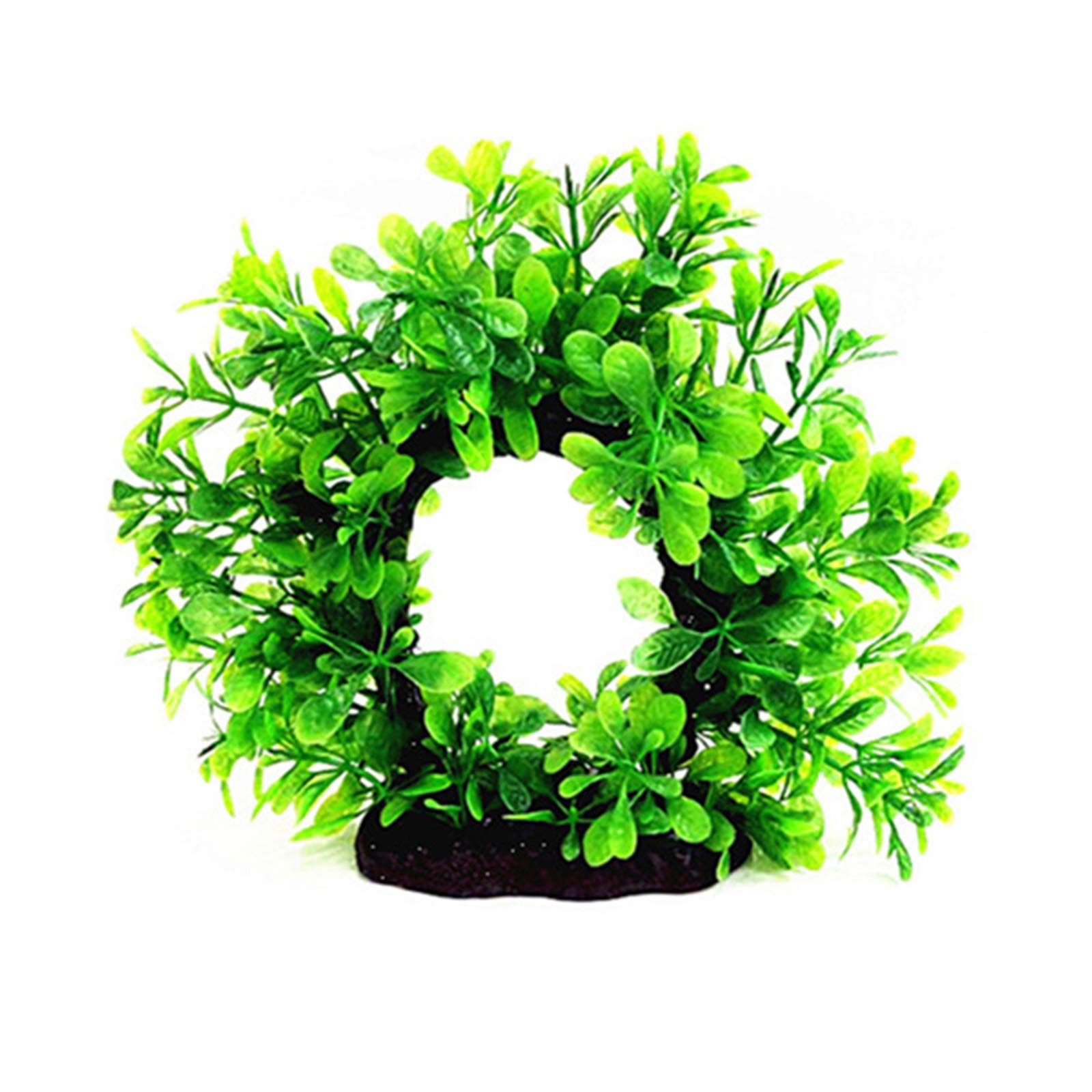 Artificial Aquatic Plants Arch Shape Aquarium Water Plant Decoration Ornament Fish Tank Simulation Plant Landscape Decor for Fish Shrimp Crab Play Hide BIANCO 30