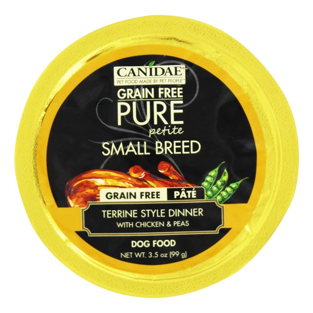 Canidae 30410110 3.5 oz Pure Petite Dog Terrine with Chicken & Peas