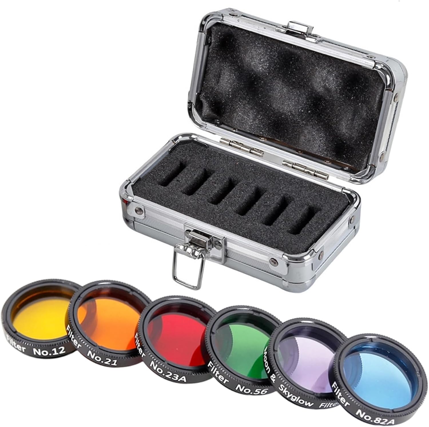 6 Color Opticals Glass Nebulas Filter Set for Telescopes Cameras High Light Transmittances Enhances Astronomy Observation Multifunctional Filter