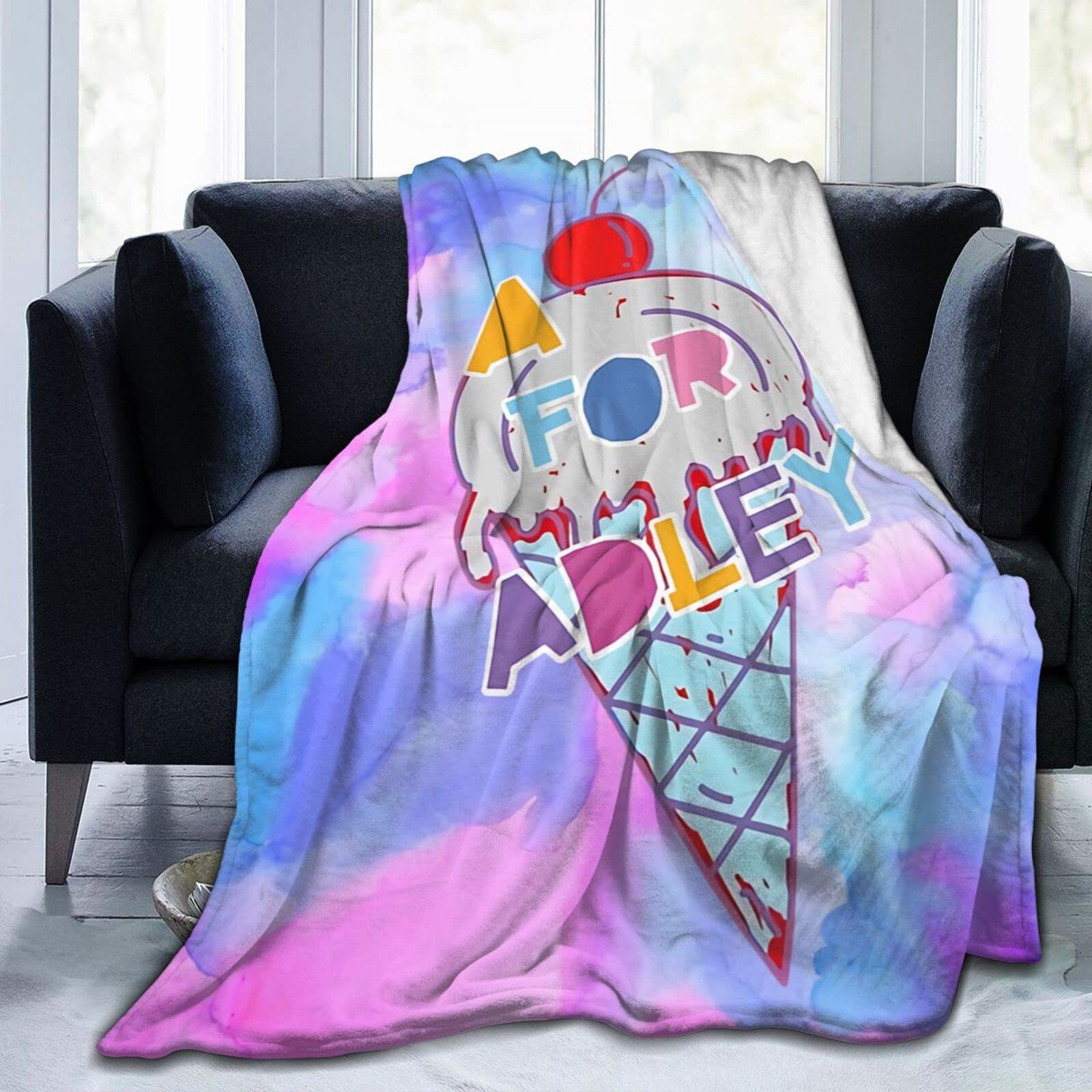 A For Adley Blanket Flannel Blankets Soft Cozy Lightweight Bed Decoration Blanket For Kids Boys Girls Men Women 60"X50"