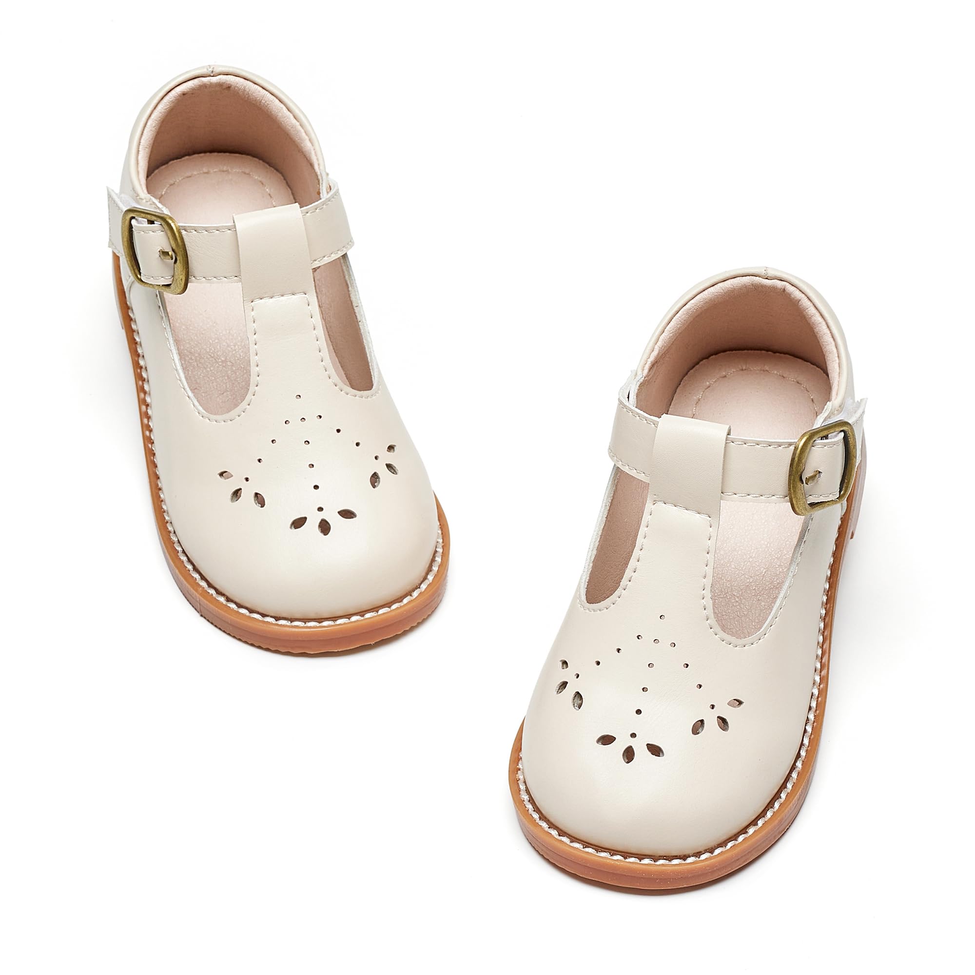 GINFIVE Toddler Girls Mary Jane School Oxford Dress Flat Shoes for Wedding