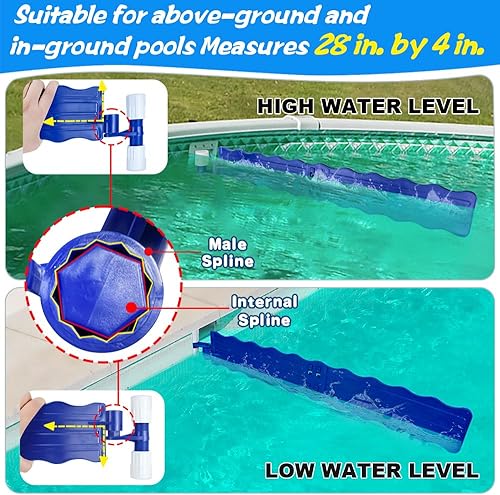 Miniatura 4 de Protector de desnatador de hojas de piscina, accesorio de desnatador de piscina manos libres para recoger residuos, brazo de desnatador de piscina