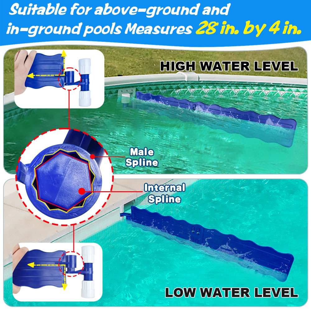 Porte D'écumoire Pour Piscine - Barrière En Plastique Avec éponge, Facile à Installer, Protection Durable Contre Feuilles Et Débris