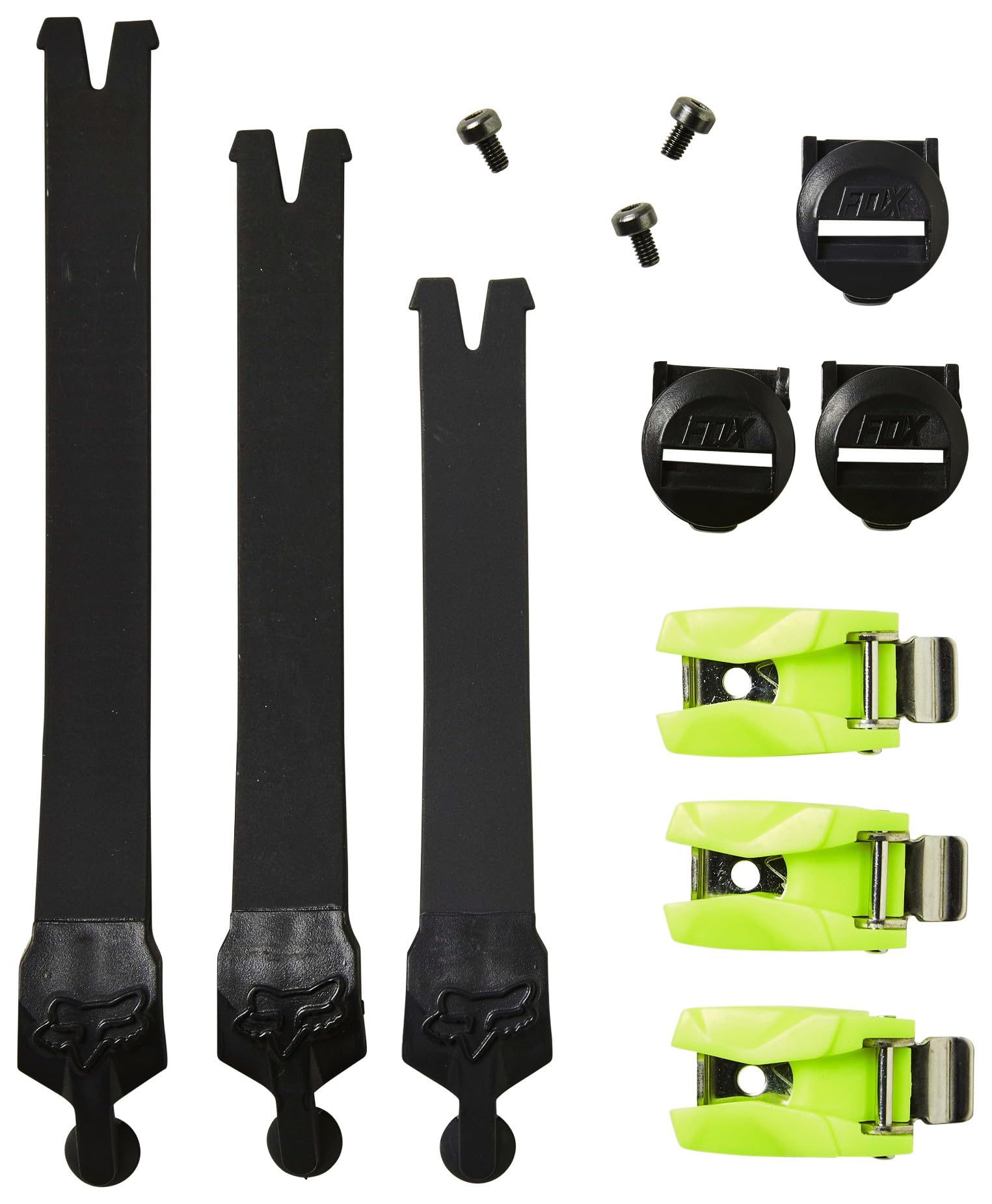 Kit de sangles Fox Racing Comp Boot vert et jaune pour botte de moto cross
