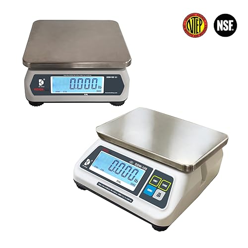 Miniatura 2 de VisionTechShop DSW-100 Báscula de alimentos para porciones con pantalla LCD doble, placa de acero inoxidable, capacidad de 6 libras, legibilidad de
