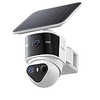 aosu T2 Pro 3K Telecamera WiFi Esterno Senza Fili, 5MP Doppia Camera 360° PTZ + 170°