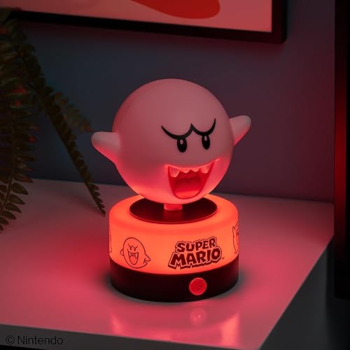 Miniatura 3 de Paladone Super Mario Boo - Protector de habitación con sensor de movimiento y luz nocturna, lámpara LED oficial de Nintendo y alarma de seguridad