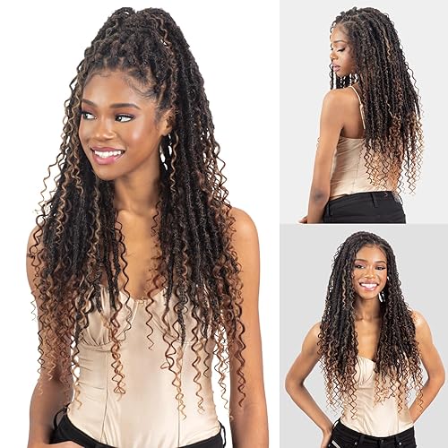 Miniatura 3 de FreeTress - Trenzas de ganchillo 2X Rebel Distressed Loc de 22 pulgadas (27)