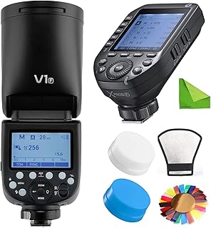 Godox V1 V1-F Flash w/XProII-F for Fuji Fujifilm Camera, TTL Flash Speedlite 1.5s Recycle Time, 480 Full Power Flashes, 76Ws 2600mAh Li-ion Battery 1/8000 HSS, Godox Flash for Fuji Fujifilm Cameras