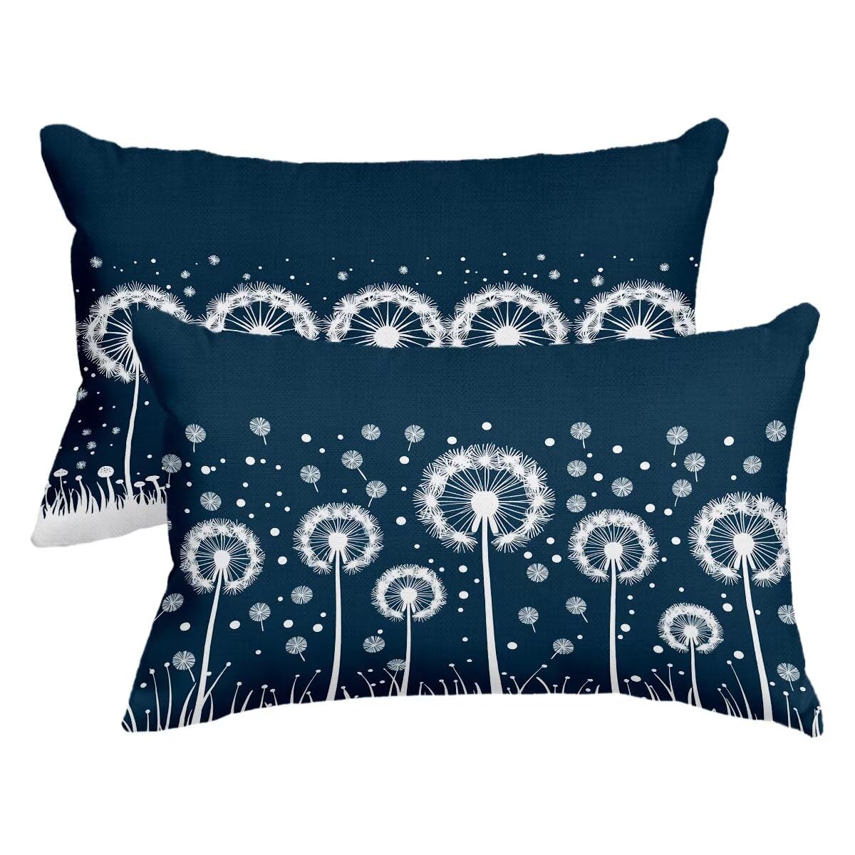 Housse coussin 60x80 exterieur impermeable anti-tache lot de 2 lin