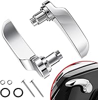 Vista 8 de Kit de cierre de alforja Amazicha Acero inoxidable con elevador de bolsa de sillín negro brillante para Harley Davidson Touring Street Glide Electra