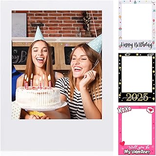 32 x 24 Inch Photo Booth Selfie Frame Prop Booth for Birthday Event Part...
