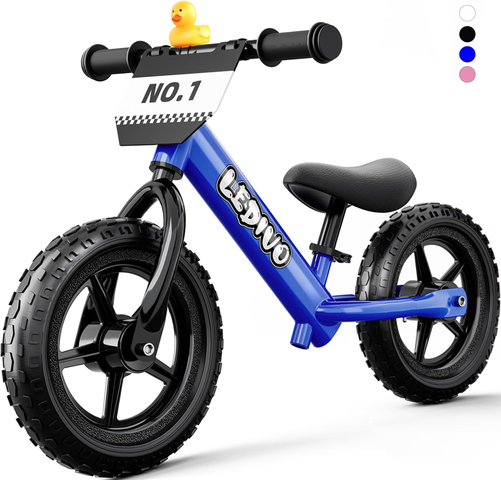 Toddler Balance Bike 2 Year Old, No Pedal 12 Inch Bike for Kids 24 Months to 5 Years Old, Customize Plate (3 Stickers Included), Gift Bikes for Boys Girls 2-5