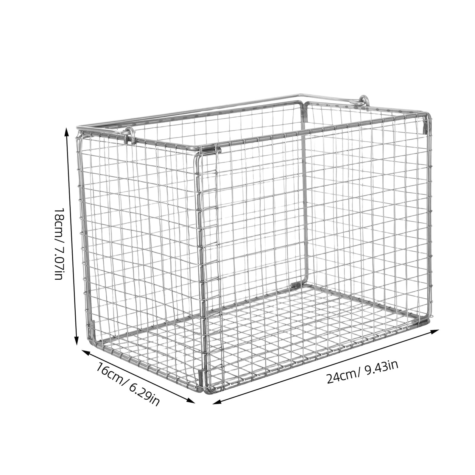 Sosoport Cesta Cuadrada De Acero Inoxidable Para Limpieza Ultrasónica Con Asa Para Limpiadores Ultrasónicos y Aplicaciones Industriales De Filtrado y Escurrido