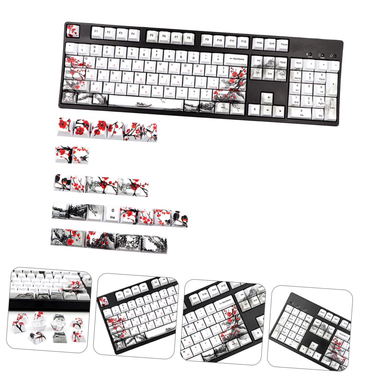 Keycap Meccanici Decorativi 128 Pezzi Pbt Profilo Originale