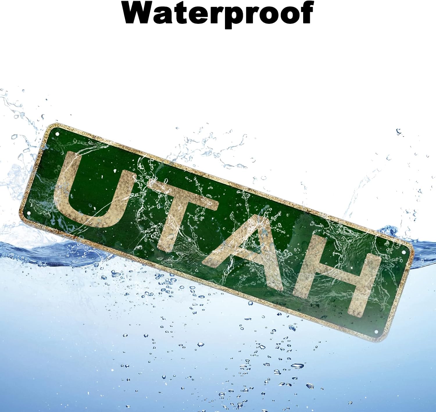 LINStore Utah Sign, America State Name Vintage Metal Tin Sign, Wall Decor for Office/Home/Classroom - Best Decor Gift Ideas for Women Men Friends 4x16 Inches image 5