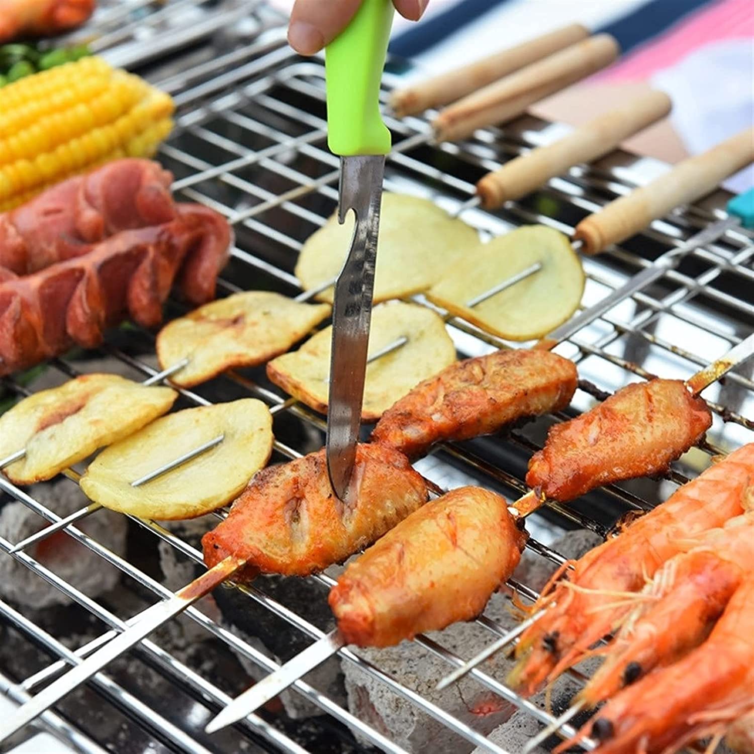 Grille Węglowe Przenośny Grill Grillowy Składany Grill Na Węgiel Drzewny Na Zewnątrz Camping Piesze Wycieczki Gotowanie Piknik Grill Na Węgiel