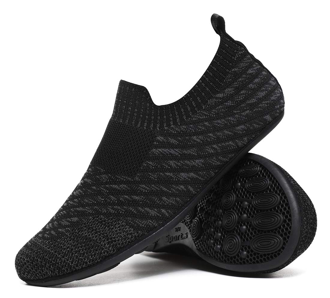 QZKDM Lightweight Slip on Grip Indoor House Slippers Barefoot Non Slip Home Exercise Yoga Shoes for Men Women