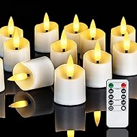 Vista 17 de Homemory Paquete de 24 Velas Sin Llama de Más de 400 Horas con Control Remoto, Velas Votivas LED con Temporizador de 2/4/6/8H, Luces de Té que