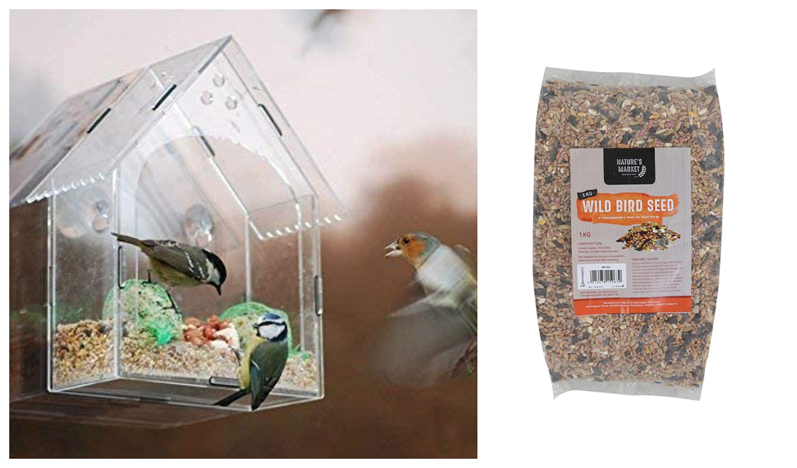 Bebederos Para Pajaros 2 Uds., Alimentador De Pájaros Silvestres