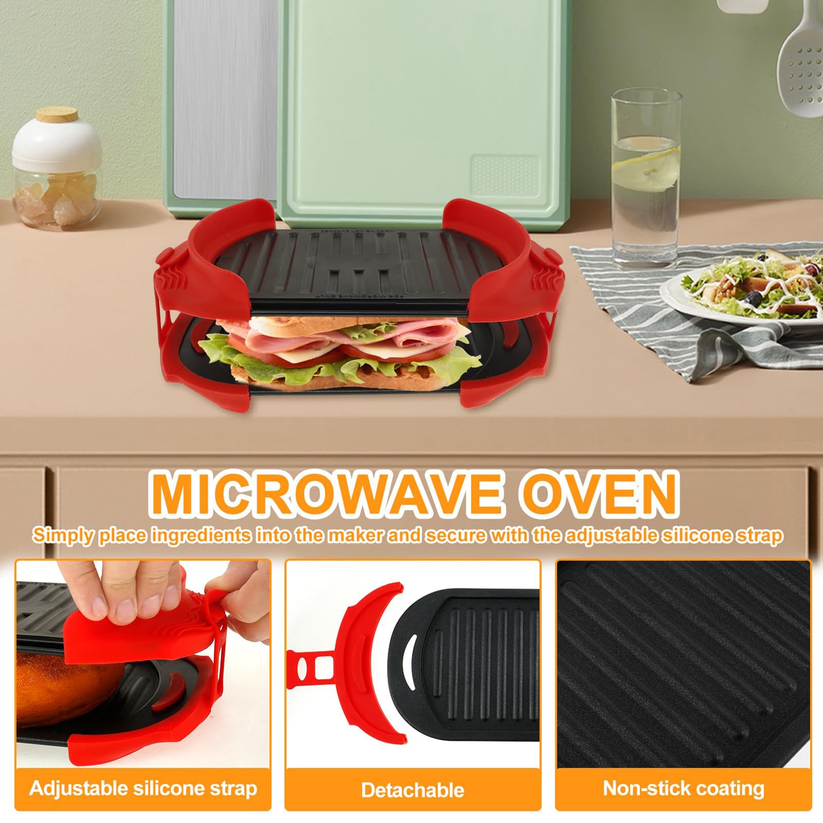 Mikowala Toastie Producent Kanapek, Zmywarka Bezpieczna Prasa Panini, Kanapki śniadaniowe I Grillowany Producent Sera, Kuchenka Bezdymna, Producent Bezprzewodowych Toastie, Producent Kanapek