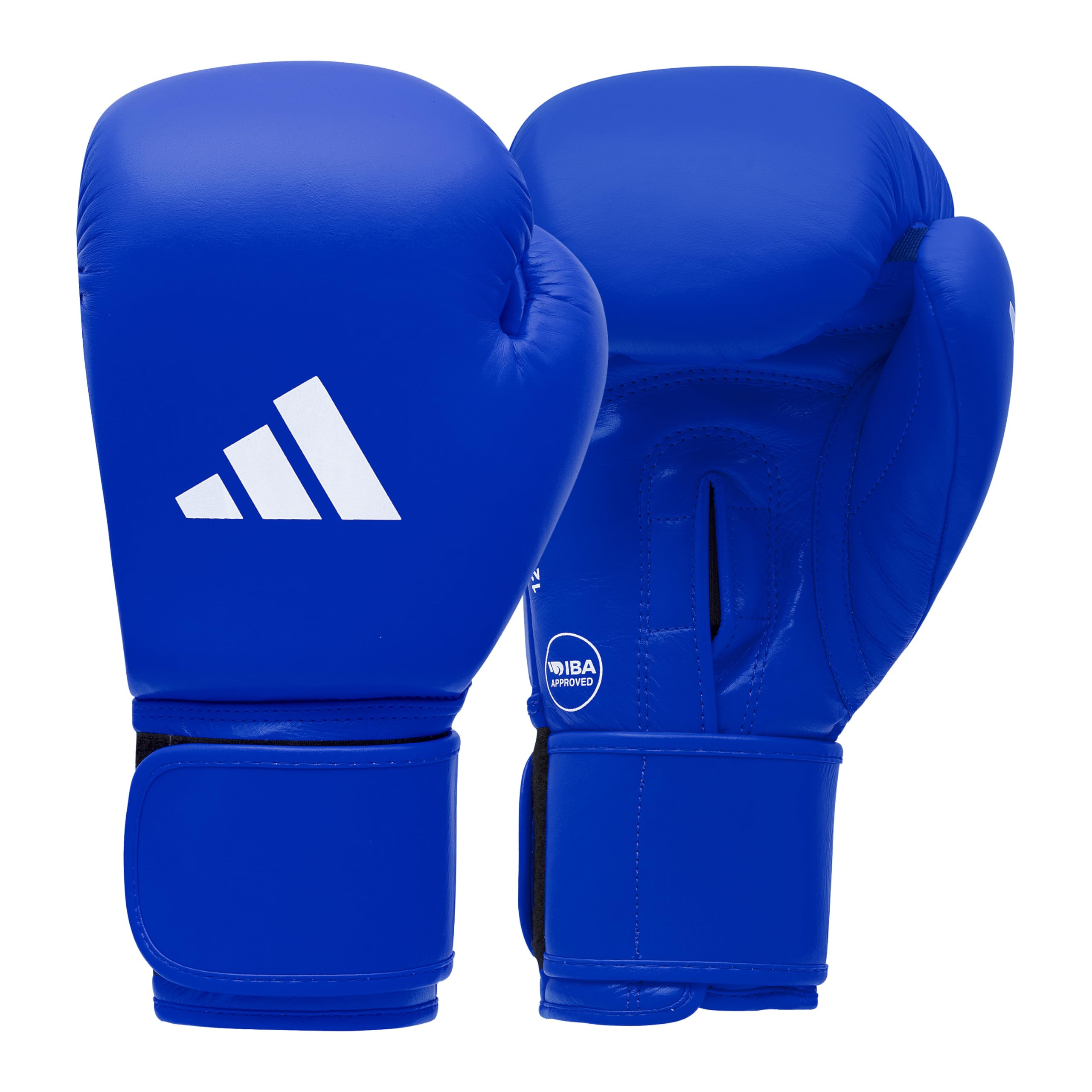 adidas Guanti da boxe in velcro IBA per allenamento, pugni e boxe, per uomini e donne (283,​5 g, blu)