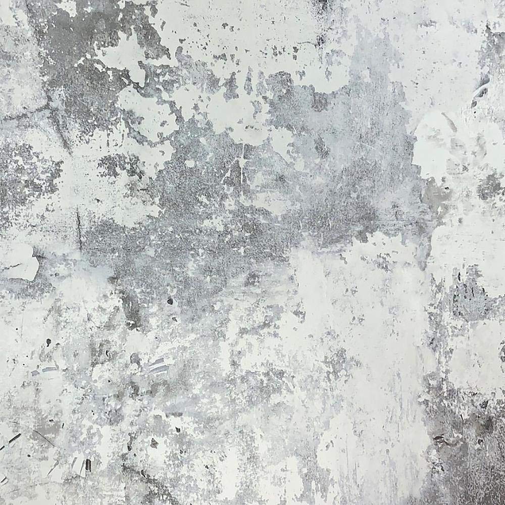 Yöl Grey Exposure Rough Concrete Wallpaper Industrial Distressed Dark Textured Vinyl