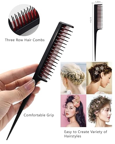 Miniatura 5 de Juego de 13 cepillos desenredantes para cabello rizado con botella de spray para el cabello, cepillo desenredante para el cabello, cepillo de cerdas