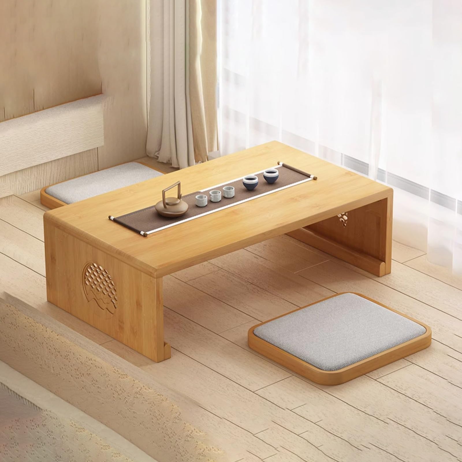 Amazon｜和室テーブル 座卓 ちゃぶ台 持つ 畳,折りたたみ式 コー​​ヒー