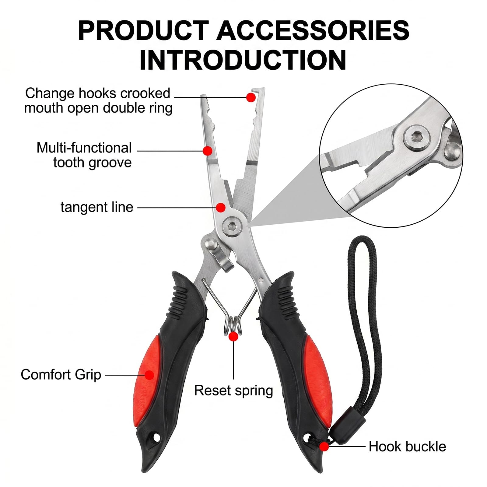 Fishing Tool Kit: Net, Gripper & Pliers - Mouhike -5