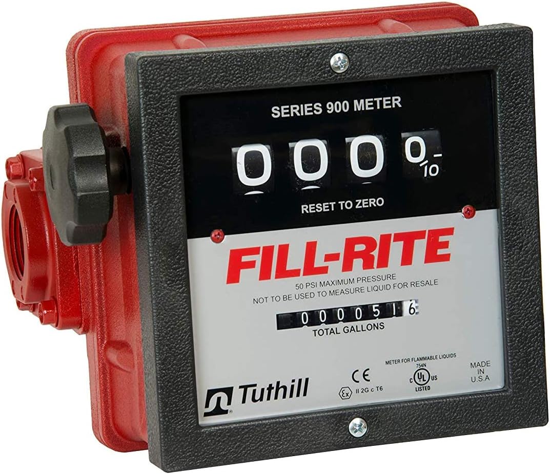Fill-Rite FR311VB 115V/230V 35 GPM Fuel Transfer Pump w/Mechanical Meter Package (Gallons) : Automotive