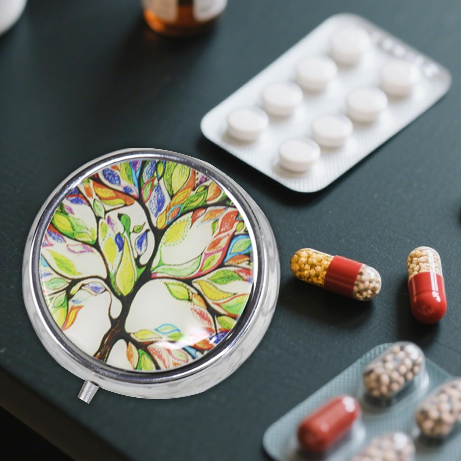 Boîte À Pilules Portable Étui Portable à 3 Compartiments pour Médicaments