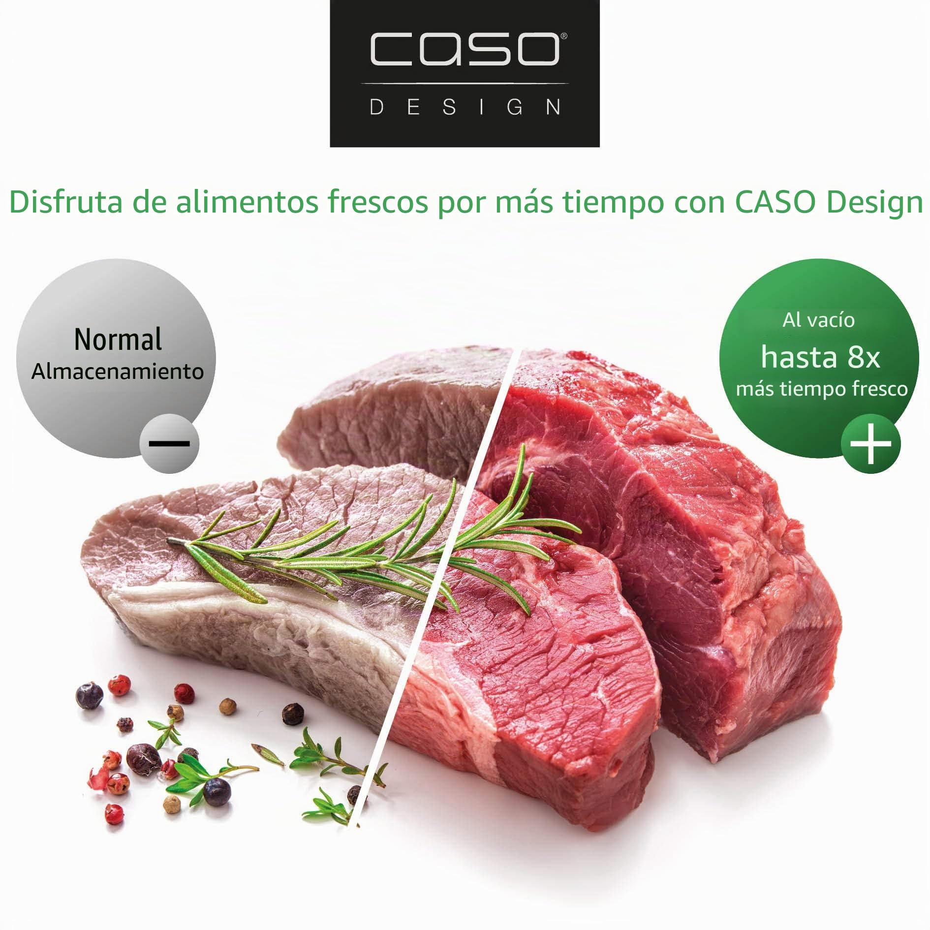 Caso VC150 - Envasadora al vacío, color plateado y negro