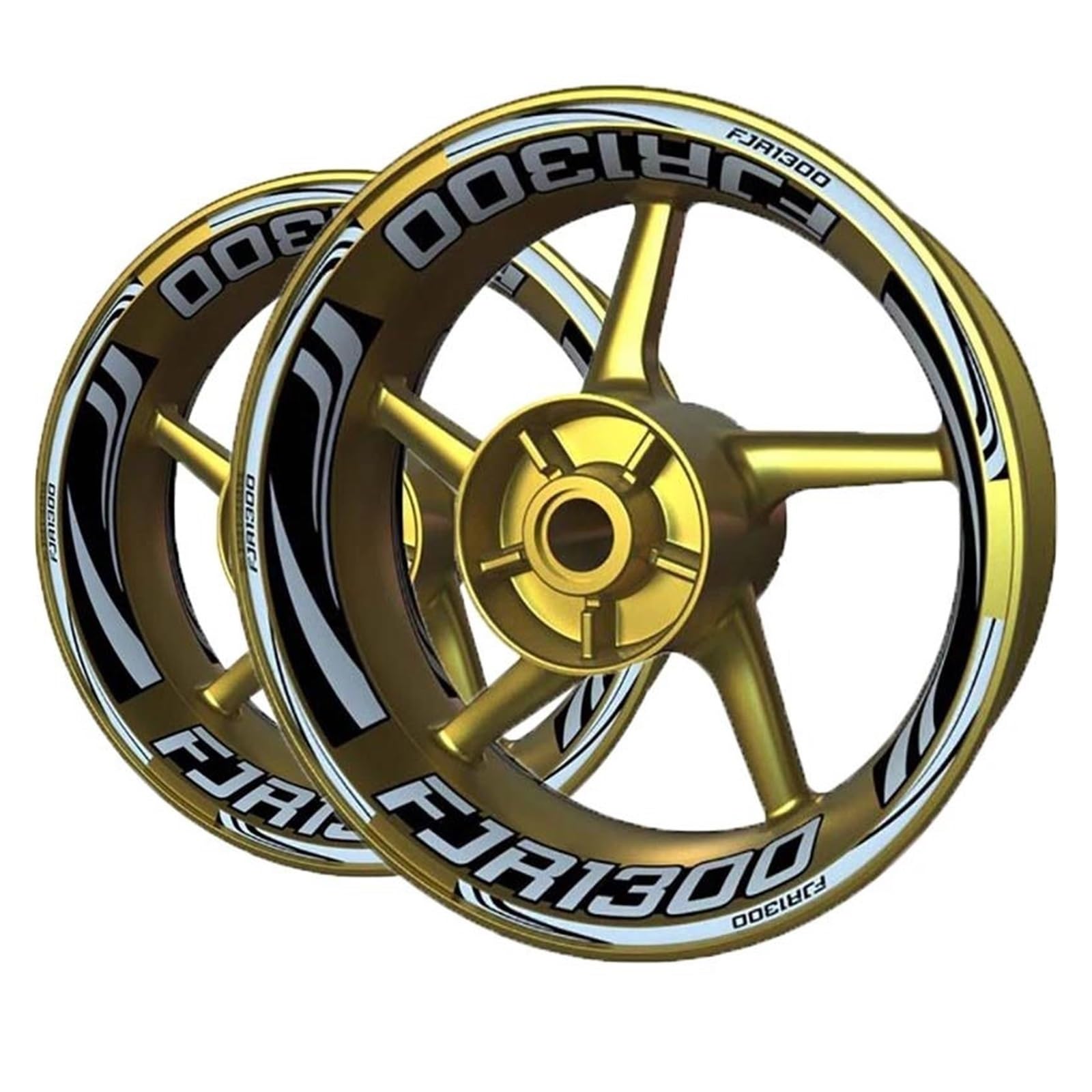 Motorcycle Wheel Stickers Night Reflective Decorative Rim for Yamaha Fjr1300 Fjr 1300(Style 6)