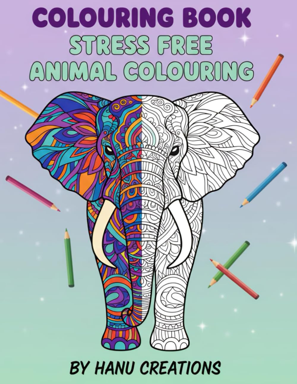 Colouring Book Stress Free Animal Colouring