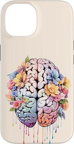 Miniatura 4 de Funda para iPhone 11 Salud mental, psicología, cerebro anatómico floral