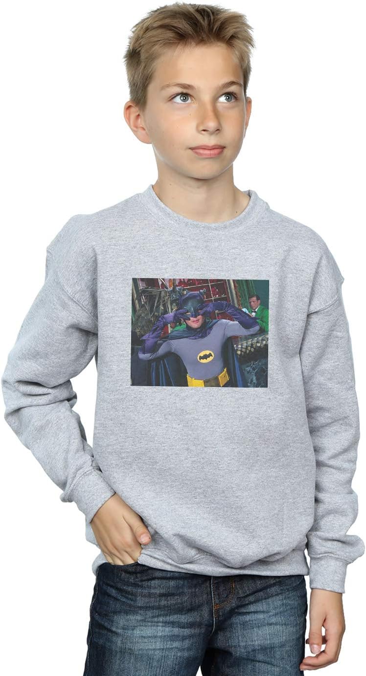 DC Comics Boys Batman TV Series Batdance Photo Sweatshirt Sport Grey 5-6 Years