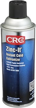 CRC Zinc-It Instant Cold Galvanize Zinc Rich Galvanize Coating 18412a 13 Wt Oz., Quick-Dry Rust- Corrosion-Resistant Coating