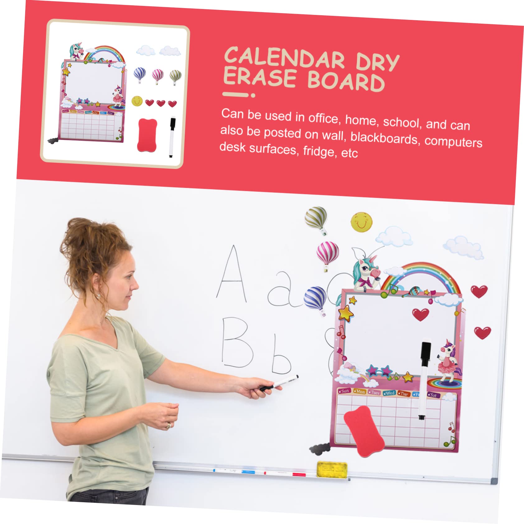 Alipis 5 Set Bloc notes mini lavagna mini frigorifero lavagnetta bambini lavagnette per bambini congelatore calendario da lavagna cancellabile a secco lavagna magnetica per frigorifero
