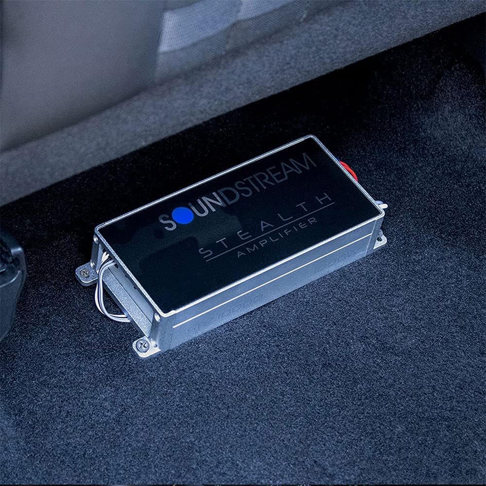 Soundstream ST2.1000D Amplifier installed in a vehicle trunk