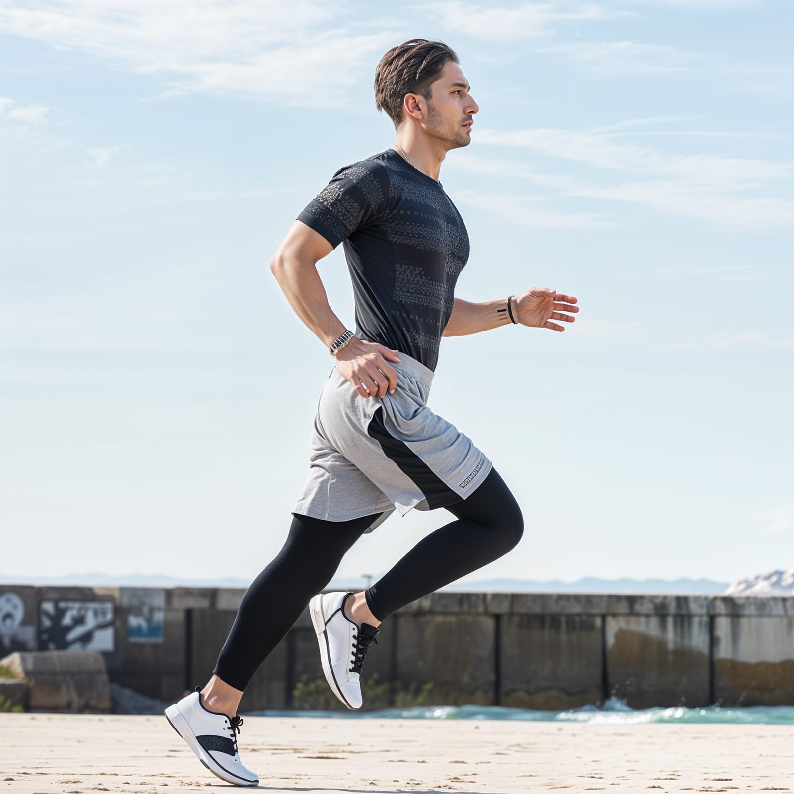 1 par de puños de compresión para las piernas, protección solar UV de verano, tobilleras largas de compresión para ciclismo, correr, baloncesto, hombres y mujeres
