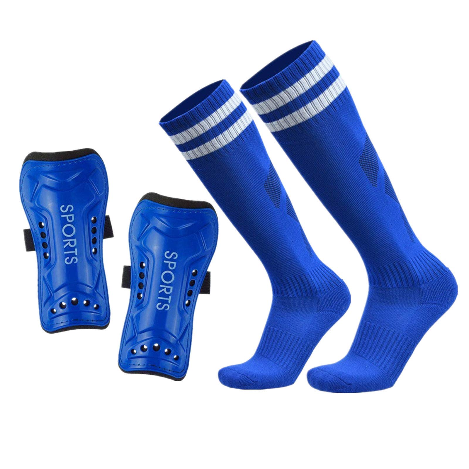 GeekSport Soccer Shin Guards Youth - 2 Pair 3 Sizes Shin Pads Child Calf Protective Gear 3-15 Years Old Girls Boys Toddler Kids Teenagers