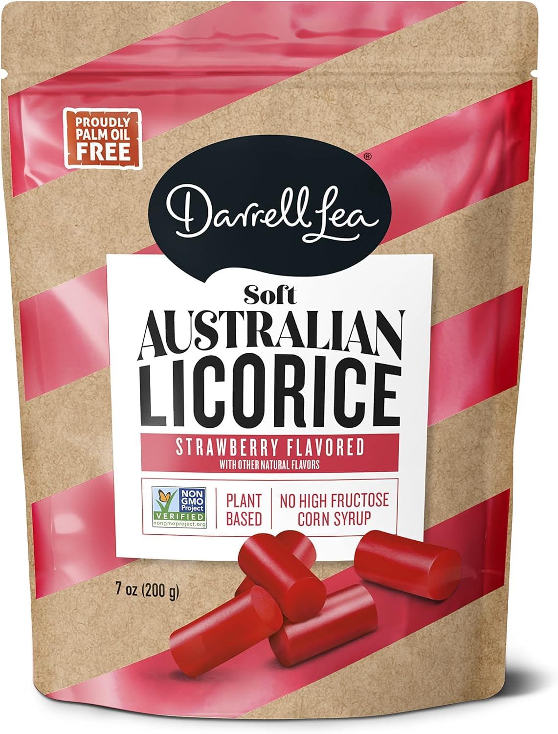 DARRELL LEA Strawberry Soft Licorice, 200 GR