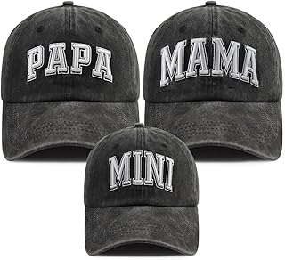 Funny Embroidered Dad Mom Mini Parent-Child Hat Adjustable Matching Family Baseball Cap Set of 3